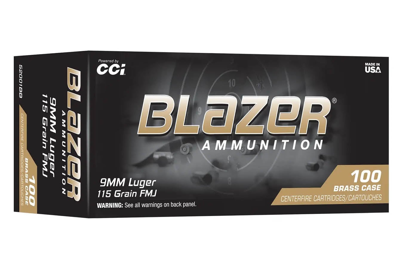 CCI AMMUNITION 9mm 115gr FMJ Blazer Brass Trayed 100/Box